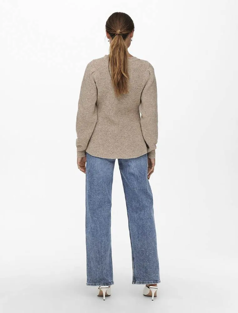 Pullover Manica Lunga Only - Pumice Stone